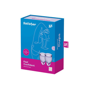 Satisfyer Feel Confident Menstrual Cup Set 15 ml + 20 ml Lila
