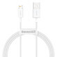 Baseus Superior USB - Lightning kabel 2.4A 1 m Wit (CALYS-A02)