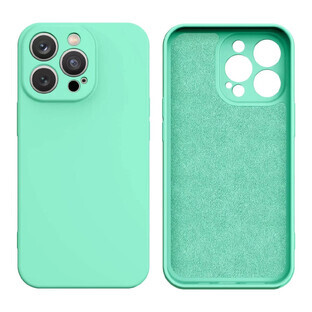 Silicon caz iPhone 14 Plus silicon manșon verde mentă