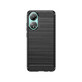 Siliconen Carbon Hoesje voor Oppo A78 4G - zwart