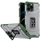 Crystal Ring Case funda híbrida blindada + soporte magnético iPhone 13 Pro verde