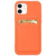 Card Case Silikon Brieftasche Fall mit Kartensteckplatz Dokumente für iPhone 12 Pro orange