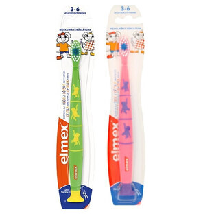 Elmex Toothbrush for children 3-6 years Soft with suction cup 1 piece.