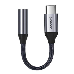 Adaptador de auriculares Ugreen de minijack de 3,5 mm a USB tipo C 10 cm gris (30632)