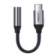 Adaptador de auriculares Ugreen de minijack de 3,5 mm a USB tipo C 10 cm gris (30632)