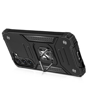 Wozinsky Ring Armor custodia Samsung Galaxy S23+ custodia blindata anello supporto magnetico nero