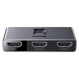 Conmutador divisor HDMI bidireccional Baseus - 2x HDMI 4K / 30 Hz gris (CAHUB-BC0G)