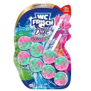 WC Frisch Duft Switch WC-Halter Apfel amp; Seerose, 2 x 50 g
