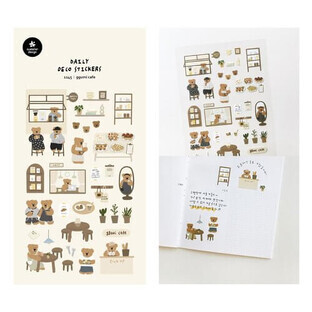 Decoratieve stickers Teddybeer Cafe Suatelier