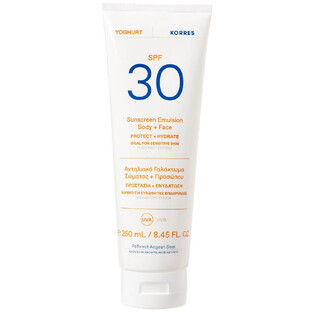 Korres Yoghurt Beschermende Emulsie voor Lichaam en Gezicht SPF30, 250 ml