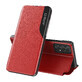 Eco Lederen Bekijk Case elegante case met flip cover en standaard functie Samsung Galaxy A73 rood