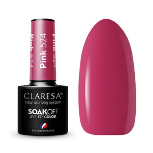 Claresa Soak Off Barniz Híbrido UV/LED Rosa 524, 5g
