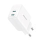 Joyroom JR-TCF12 network charger 2x USB-C 20W PD / QC 3.0 - white