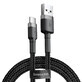 Baseus Cafule Cavo in nylon per impieghi gravosi USB / USB-C QC3.0 2A 2M nero-grigio (CATKLF-CG1)