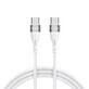 Wozinsky WSTCC1 USB-C / USB-C PD 65W kabel 1 m - wit