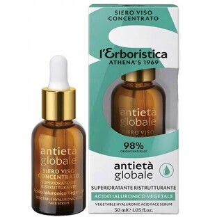 L Erboristica Antieta Globale Konzentriertes feuchtigkeitsspendendes und restrukturierendes Gesichtsserum, 30 ml L Erboristica Antieta Globale Konzentriertes feuchtigkeitsspendendes und restrukturierendes Gesichtsserum, 30 ml