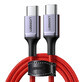 Câble Ugreen US294 USB-C - USB-C 3A 480Mbps 1m - rouge