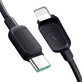 Joyroom Multi-Color Series A14 USB-C / Lightning 20W cable 1,2 m - negro