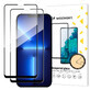 Wozinsky set van 2x supersterk Full Glue volledig scherm gehard glas met case vriendelijke frame iPhone 14 Plus / 13 Pro Max zwart