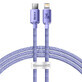 Cablu Baseus CAJY000205 Lightning - USB-C PD 20W 480Mbps 1.2m - violet