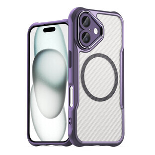 Leading Series MagSafe silicone case for iPhone 16 - purple