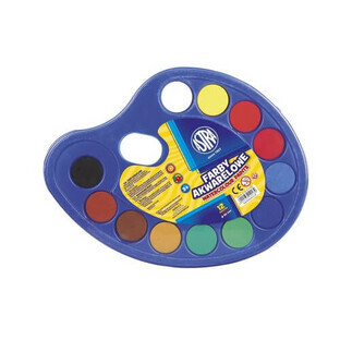 Aquarellfarben 12 Farben Palette