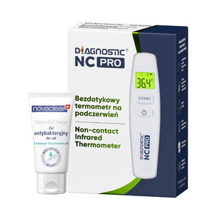 Termometro diagnostico a infrarossi senza contatto NC Pro + gel per mani antibatterico HandsClear