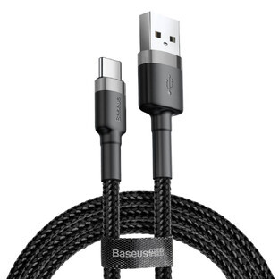 Baseus Cafule Cable USB-A / USB-C QC3.0 2A 3m - gris-negro