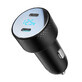 Autoladegerät 2x USB C 70W mit LED-Anzeige Joyroom JR-CCD02 - schwarz