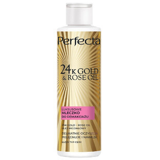 Perfecta 24K Gold amp; Rose Oil Luxe Make-up Verwijderingsmelk, 200 ml