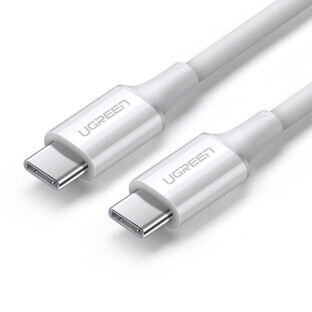 Ugreen-kabel USB Type C (mannetje) naar Type C (mannetje) 1 m wit (US300)