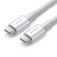 Ugreen-kabel USB Type C (mannetje) naar Type C (mannetje) 1 m wit (US300)