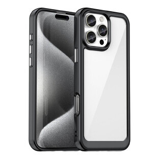 Custodia Outer Space con cornice in gel per iPhone 16 Pro - nero
