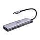 Ugreen CM195 6in1 adattatore USB-C - HDMI / 2x USB-A 3.0 / USB-C PD / lettore SD / TF - grigio