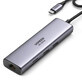 Ugreen CM512 90568 USB-C - 2x USB-A 3.0 / HDMI / RJ45 / SD and TF card reader / USB-C PD 100W adapter - grey