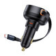 Baseus Enjoyment Pro USB-C (feminin) / USB-C (masculin) 60W încărcător auto - negru