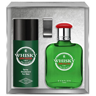 Evaflor Whisky Origin Eau de Toilette, 100ml + Desodorante, 150ml + Porta-Notas