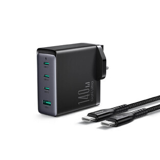 GaN UK Joyroom Charger JR-TCG05UK 140W 3x USB-C USB-A + USB-C / USB-C 240W 1.2m cable