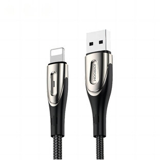 Joyroom Sharp Serie S-M411 USB-A / Lightning 3A 1.2m Kabel mit Ladeanzeige - schwarz Joyroom Sharp Serie S-M411 USB-A / Lightning 3A 1.2m Kabel mit Ladeanzeige - schwarz
