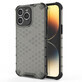 Custodia ibrida blindata per iPhone 14 Pro a nido d'ape, nero