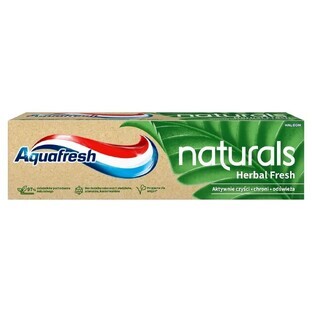 Pasta dentífrica Aquafresh Naturals Herbal Fresh con flúor, 75 ml