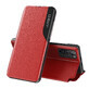 Eco Leather View Case étui élégant avec fonction flip cover et stand Xiaomi Redmi K40 Pro+ / K40 Pro / K40 / Poco F3 rouge