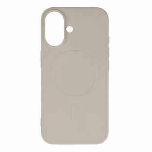 Flüssigsilikonhülle MagSafe für iPhone 16 - beige