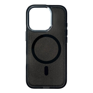 Glitter MagSafe hoesje voor iPhone 16 Pro Max - zwart met glitter