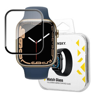 Wozinsky Watch Glass Hybridglas für Apple Watch 7/8/9 41mm schwarz
