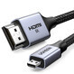 Ugreen HD164 15517 micro HDMI / HDMI 2.1 8K 2m kabel - grijs