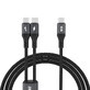 Dudao L3F 2in1 100W 1.2m 2 x USB-C cable - black