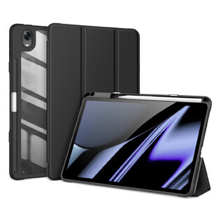 Dux Ducis Toby, étui à rabat blindé étui intelligent pour Oppo Pad avec porte-stylet noir