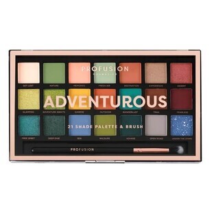 Profusion Adventurous palette of 21 eyeshadows with brush