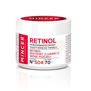 Mincer Pharma Retinol 70+ Crema facial grasa antiarrugas nº 504, 50 ml